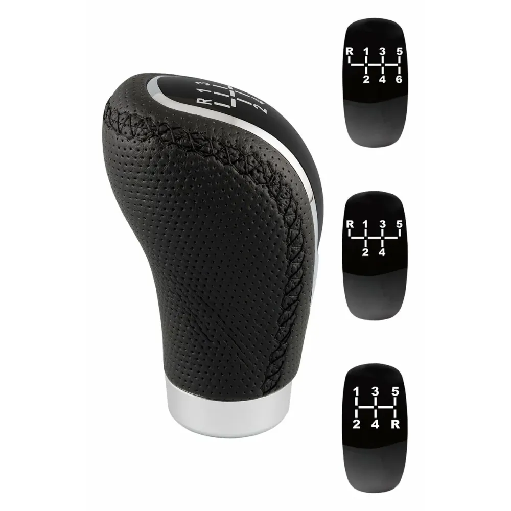 Buton manetă schimbător BC Corona POM30152 Lung Negru Piele