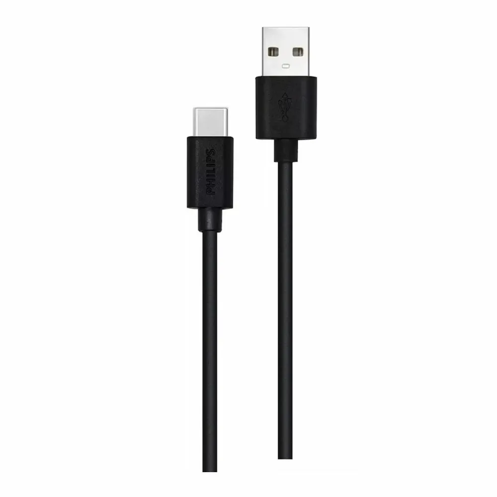 Cablu USB la USB C Philips DLC3104A/00 Încărcare rapidă 1,2 m Negru