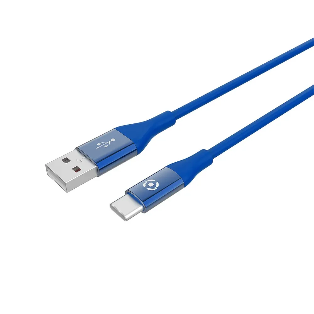 Cablu USB-C la USB Celly USBTYPECCOLORBL Albastru închis 1 m