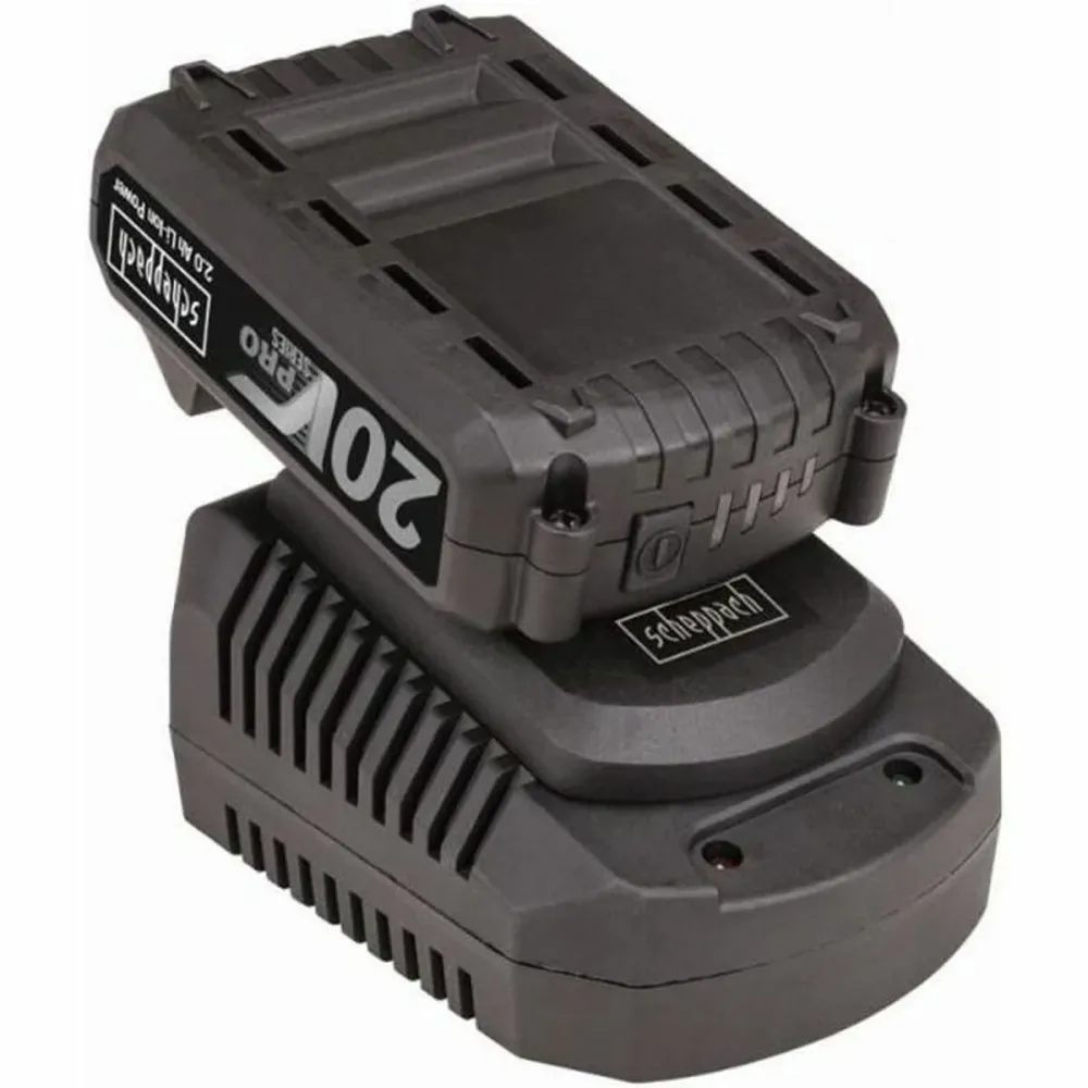 Charger and rechargeable battery set Scheppach 7909205704 20 V Litio Ion 2 Ah