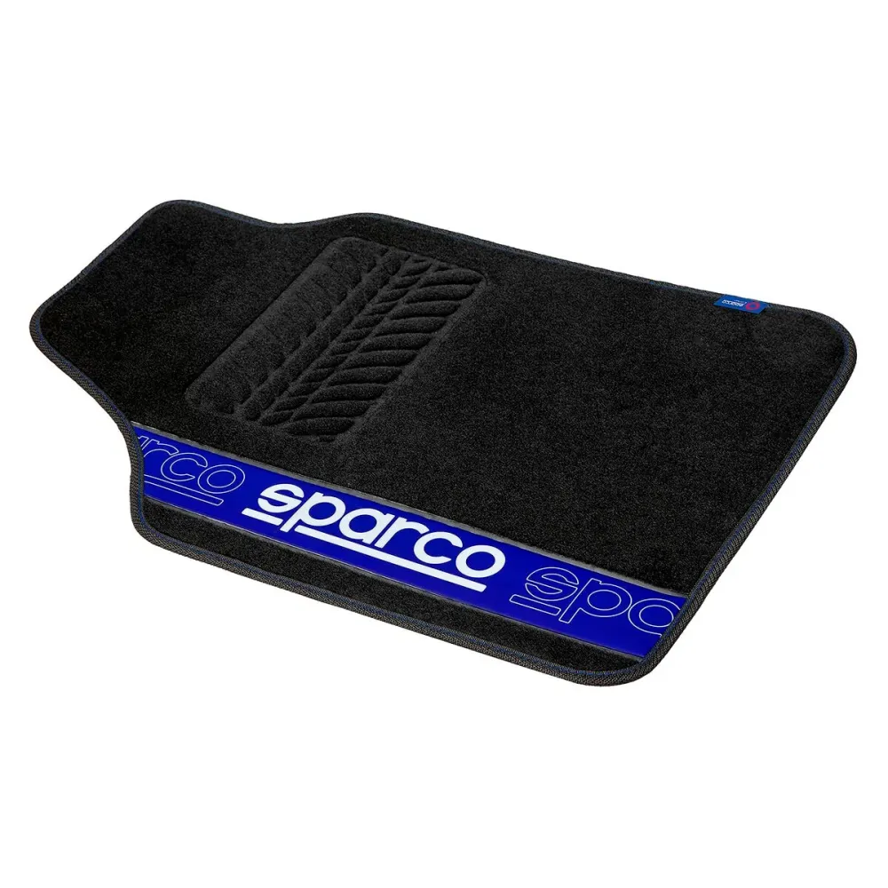 Set de covoraș pentru podea auto Sparco F510 Covor Universal Negru Albastru 4 Piese