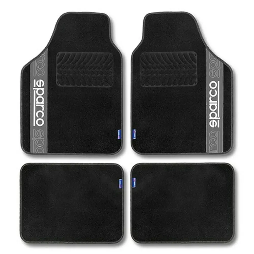 Set de covoraș pentru podea auto Sparco F510 Covor Universal Negru Gri 4 Piese