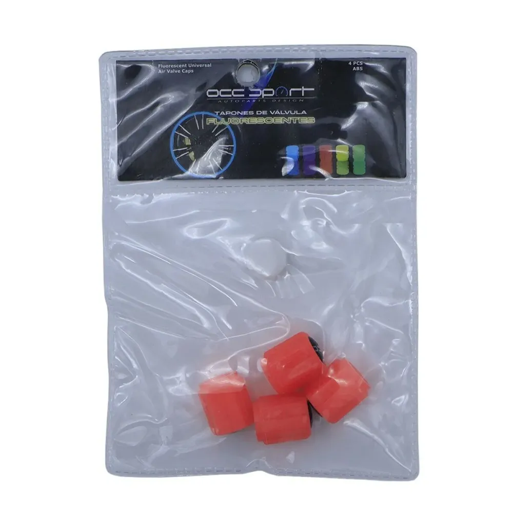 Set de dopuri OCC Motorsport OCCLEV001 4 Unități Fosforescent Roșu