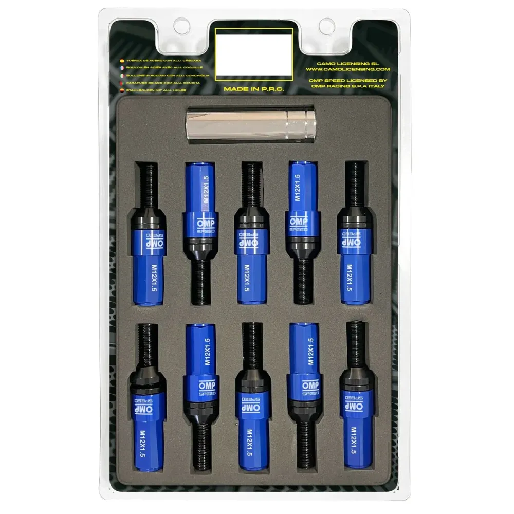 Set de șuruburi OMP OMPS09981207 28 mm Albastru M12 x 1,50