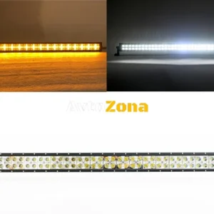 100cm Led Bar Led Diode Bar Spotlight alb și portocaliu, lumină galbenă, Blitz, Flash, CROSS DRL 240W 12V 24V