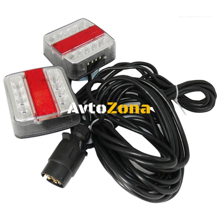 12V LED stop cinci funcții pentru remorci și roți cu cablu magnetic