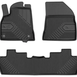 2.5D Covorașe de cauciuc Frogum model №77 pentru Peugeot 5008 (2009-2017), 3 părți, negru