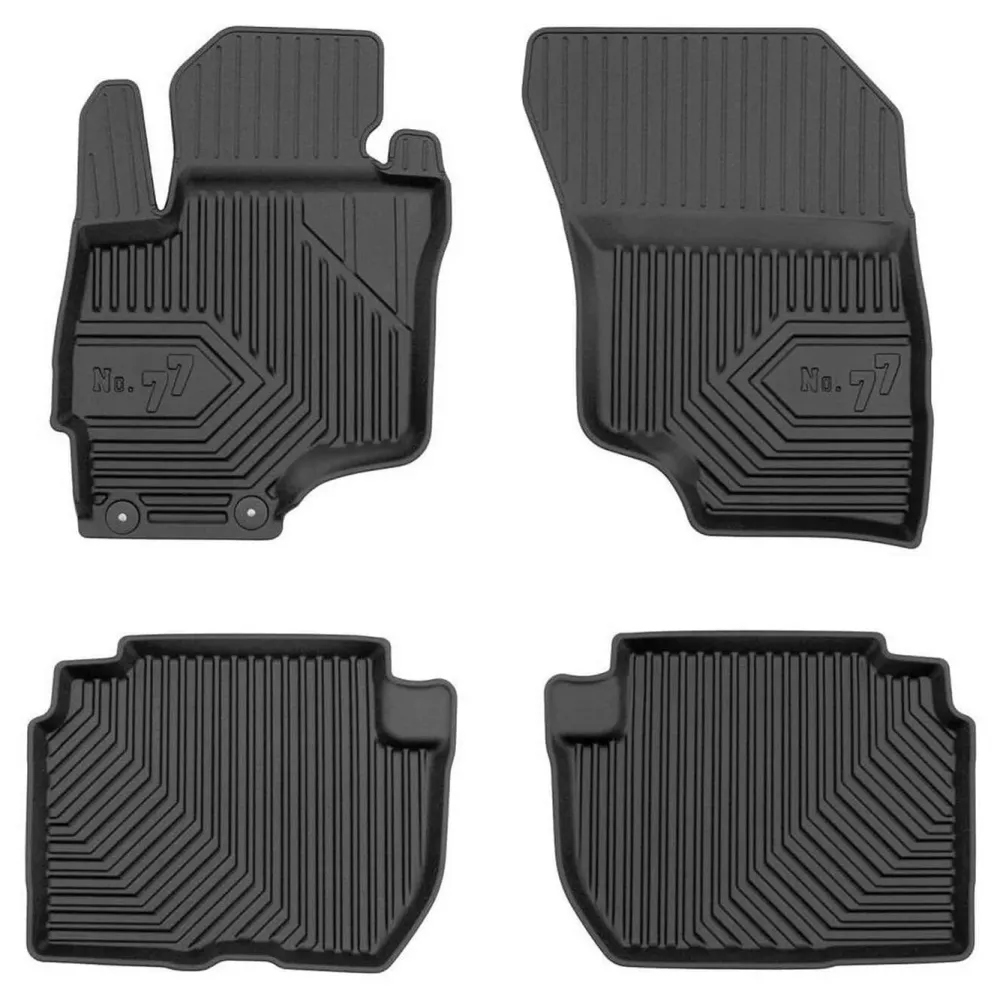 2.5D Covorașe de cauciuc Frogum № 77 pentru Mitsubishi Outlander PHEV (2014+), 4 părți, negru