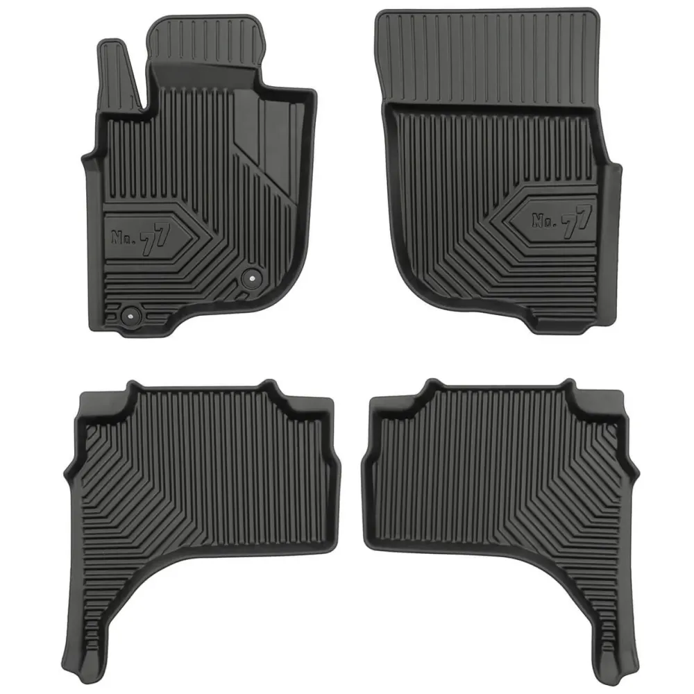 2.5D Covorașe de cauciuc Frogum №77 pentru Mitsubishi L200 (2019+), 4 părți, negru