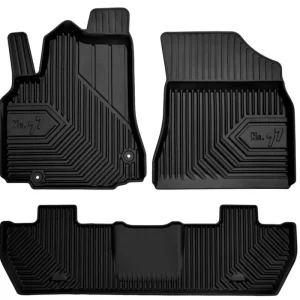 2.5D Covorașe de cauciuc Frogum №77 pentru Peugeot Partner (2008-2019), 3 bucăți, negru