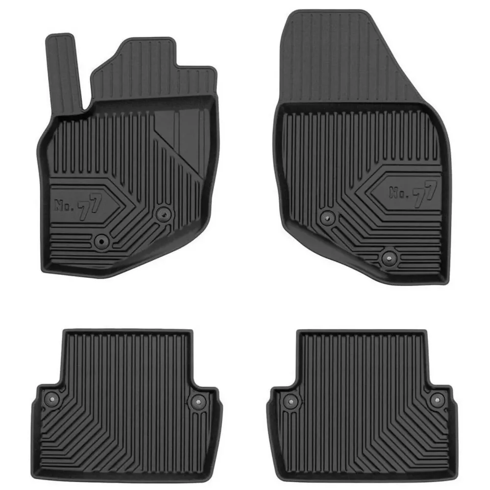 2.5D Covorașe de cauciuc Frogum #77 pentru Volvo XC70 (2000-2007) - 4 bucăți, negru