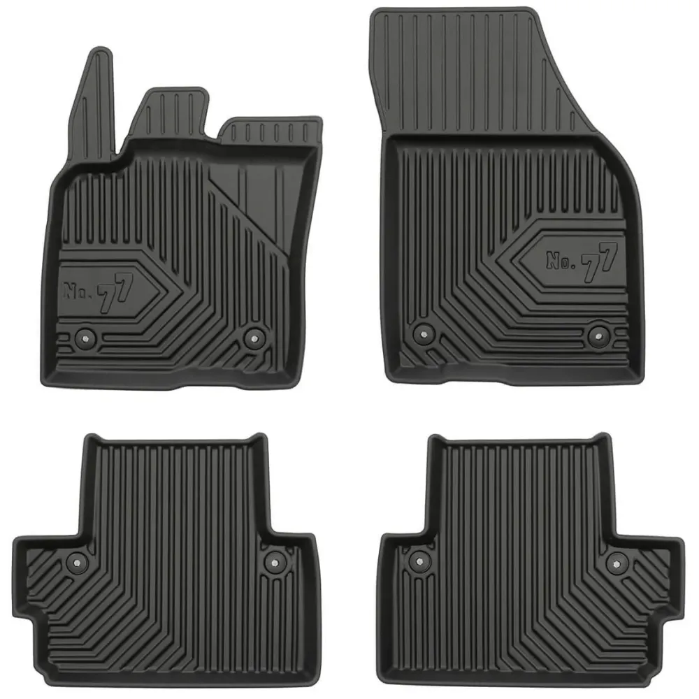 2.5D Covorașe de cauciuc Frogum #77 pentru Volvo C30 (2006-2012), 4 bucăți, negru
