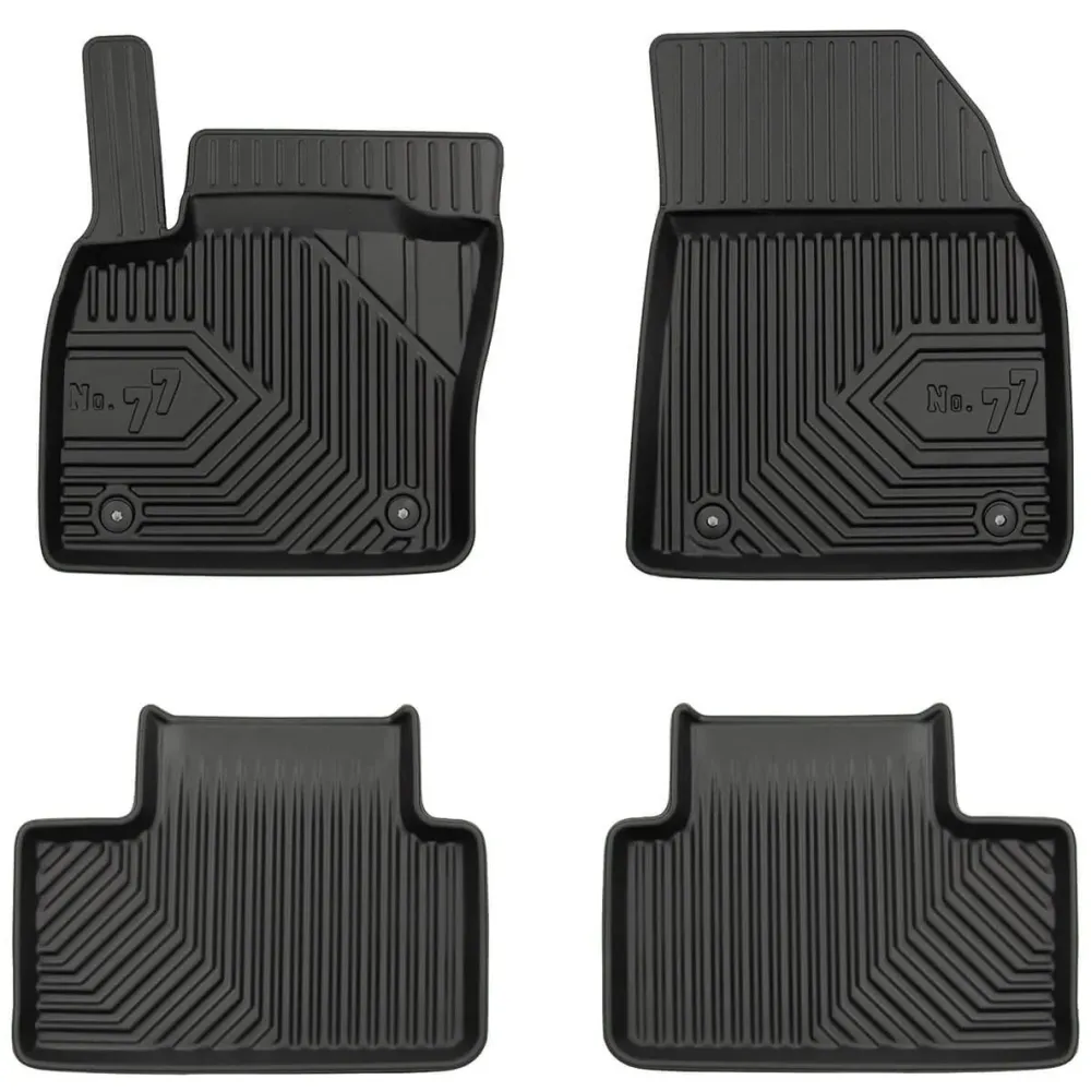 2.5D Frogum rubber insoles #77 pentru Volvo XC40 (2017+) - 4 bucăți, negru