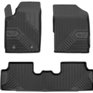 2.5D Rubber insoles Frogum №77 pentru Peugeot Partner I (1996-2010), 3 părți, negru
