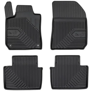 2.5D Rubber insoles Frogum №77 pentru Peugeot 308 (2013-2021), 4 părți, negru