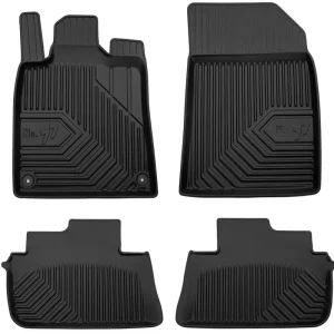 2.5D Rubber insoles Frogum №77 pentru Peugeot 407 (2004-2011), 4 părți, negru
