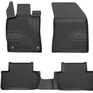 2.5D Rubber insoles Frogum №77 pentru Peugeot 308 (2021+), 3 părți, negru