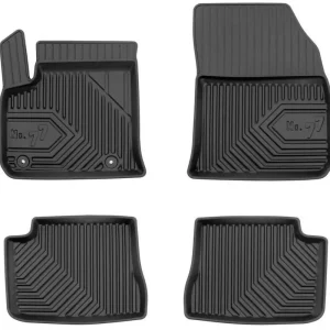 2.5D Rubber insoles Frogum №77 pentru Peugeot e-208 (2019+), 4 bucăți, negru