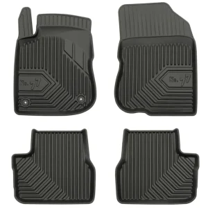2.5D Rubber insoles Frogum №77 pentru Peugeot 208 (2012-2019), 4 bucăți, negru