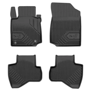 2.5D Rubber insoles Frogum №77 pentru Peugeot 107 (2005-2014), 4 părți, negru