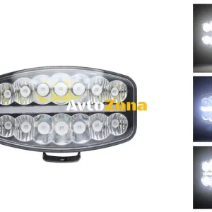80W LED Halogen Led Far, trei funcții, efect neon, neon 24.5cm x 13.9cm, 4100lm, 12V - 24V, E-Mark Potrivit pentru DAF MAN...