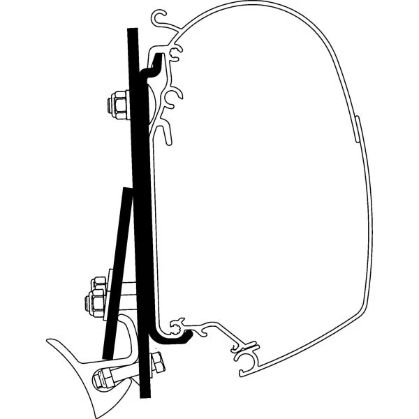 Adaptor pentru montaj Marchiza THULE 4200 - VW T5/T6 cu sina de tip Brandrup
