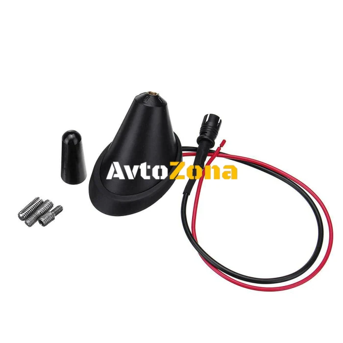 AM-FM Black Car Antenna 3 cm cu amplificator RAKU II pentru Volkswagen Audi Seat Skoda Volkswagen Audi Seat Skoda