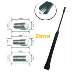 Antenă radio auto universală FM/AM 23,5 cm. cu 3 vârfuri diferite