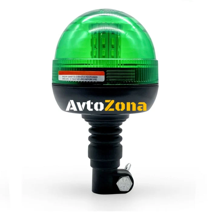 Baliză de urgență cu LED verde cu 40 de LED-uri și 3 moduri de iluminare 12V - 24V, E-Mark E9