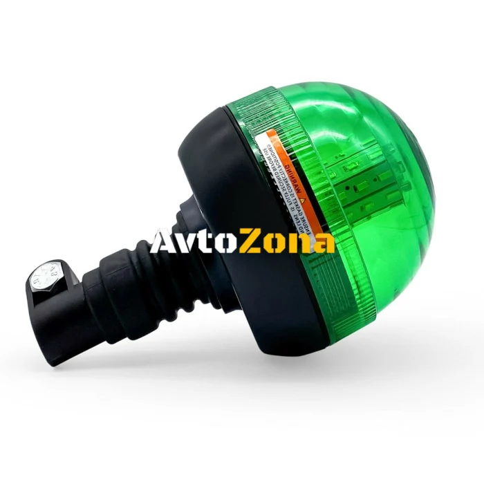 Baliză de urgență cu LED verde cu 40 de LED-uri și 3 moduri de iluminare 12V - 24V, E-Mark E9