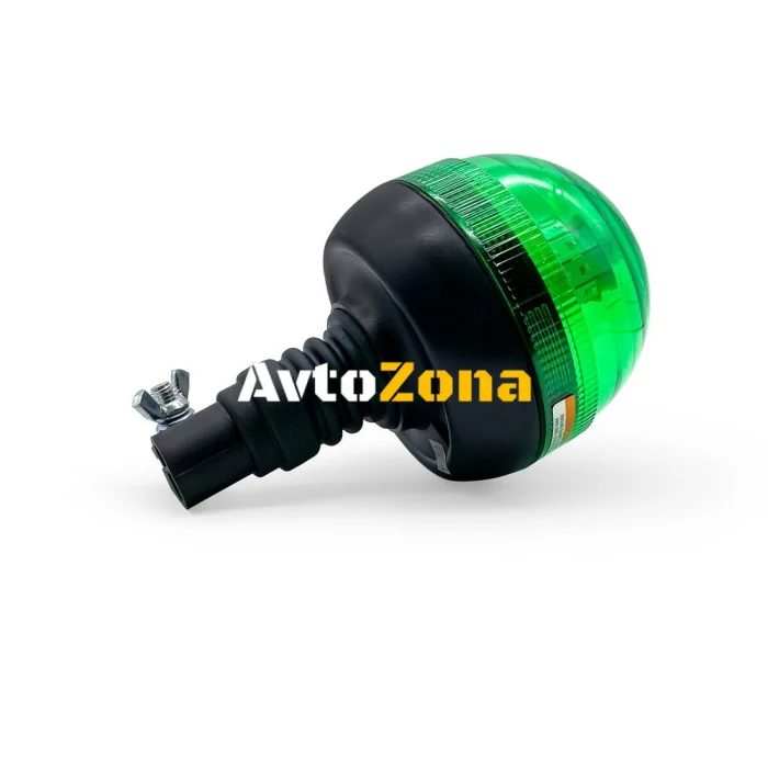 Baliză de urgență cu LED verde cu 40 de LED-uri și 3 moduri de iluminare 12V - 24V, E-Mark E9