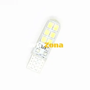 Bec cu diodă T10 cu 12 smd 1210 - canbus
