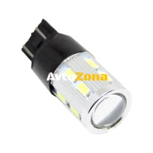 Bec cu diodă tip T20 CANBUS cu 16 diode SMD și lupă 5630 cu lumină dublă albă