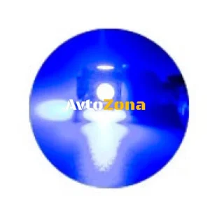 Becuri LED pentru gabarit, T10 W5W, 5 SMD, 12V, albastru