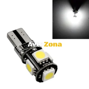 Becuri LED pentru manometru, T10 W5W LED 5 SMD, Canbus, 12V, lumină albă