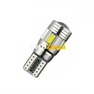 Becuri LED pentru manometru, T10 W5W LED 6 SMD, Canbus, 12V, lumină albă