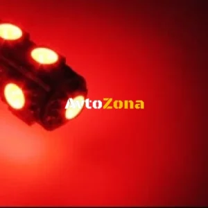 Becuri LED pentru manometru, T10 W5W, 13 SMD, 12V, roșu, Canbus - Fără erori
