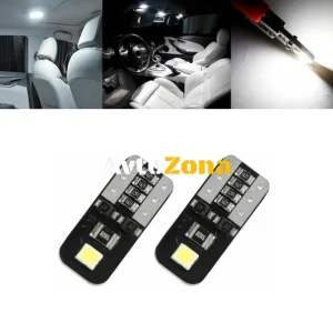 Becuri cu led pentru manometru, T10 W5W LED 2 SMD, 12V, Canbus, lumină albă