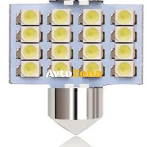 Becuri LED, 16 SMD 5050 , 31mm, 12V, lumină albă