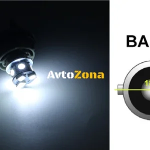 Becuri LED, 22 SMD, BA15S 1156 (P21W), Pini opuși (180°), Opuse, 12V, Lumină albă