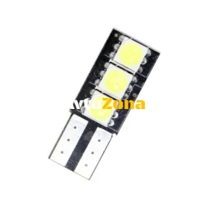 Becuri LED tip T10 cu 3 diode SMD pe o parte - Canbus