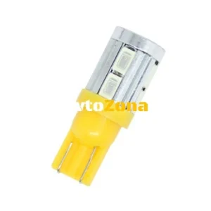 Becuri LED tip T10 5W cu 10 diode SMD 5630 - Culoare galben