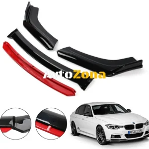 BMW F30 - Spoiler bara de protecție față Roșu 4 piese