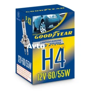 1 buc bec halogen H4 X4 12V 60/55W P14,5s 5000K E4 Goodyear Goodyear