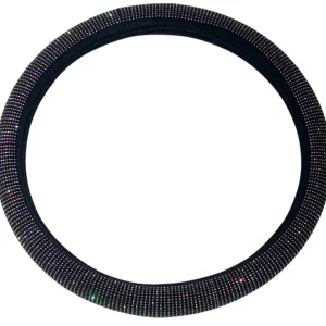 Capac pentru volan cu cristale multicolore, 38 cm