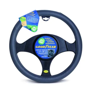 Capac universal pentru volan Goodyear - negru, piele ecologică