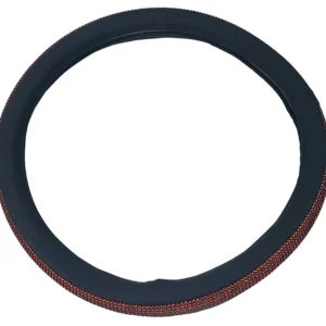 Capac volan - negru cu pietre roșii, 38 cm