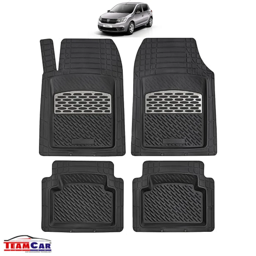 Covorașe Auto TeamCar® Tip Tăviță Compatibile Dacia Sandero II (2012–2020) -Silver