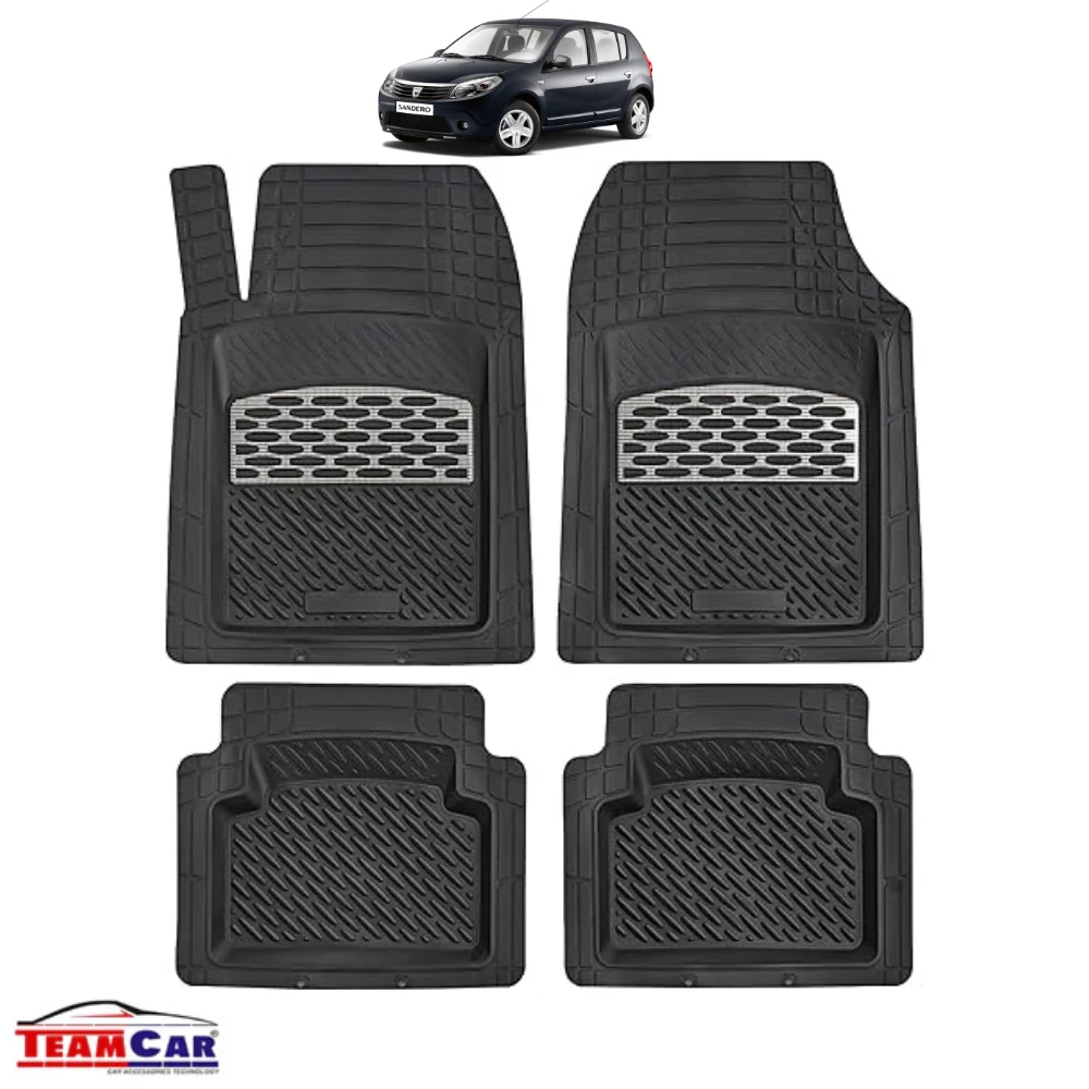 Covorașe Auto TeamCar® Tip Tăviță Compatibile Dacia Sandero I (2008–2012) - Silver