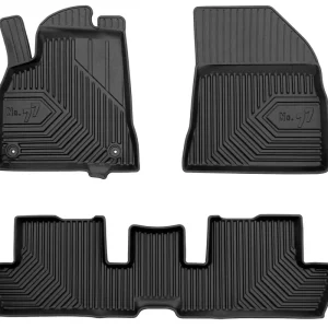 Covorașe de cauciuc 2.5D Frogum No 77 pentru Peugeot 3008 (2009-2016), 3 bucăți, negru